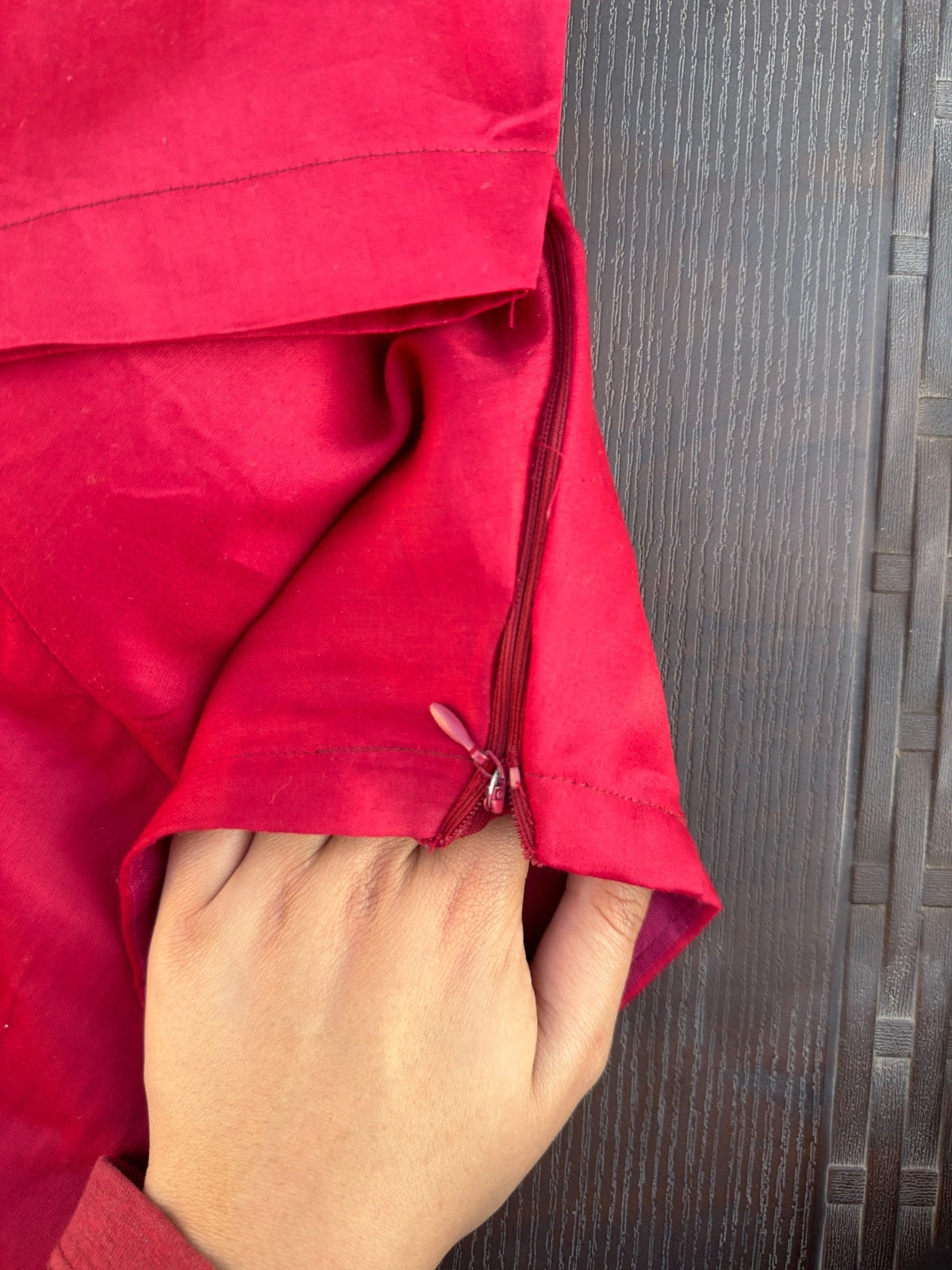 Berry Bliss Red V-Neck Blouse