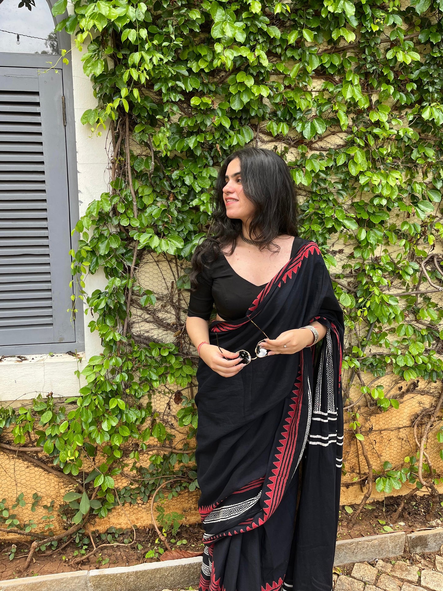 Black formal wear saree