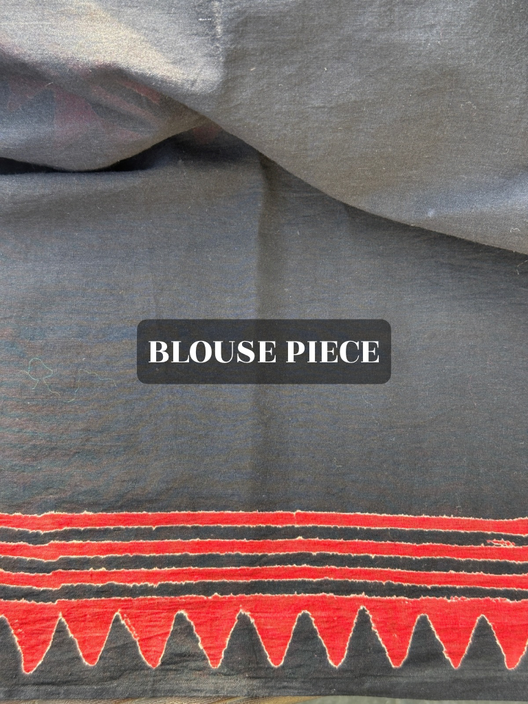 Black plain saree