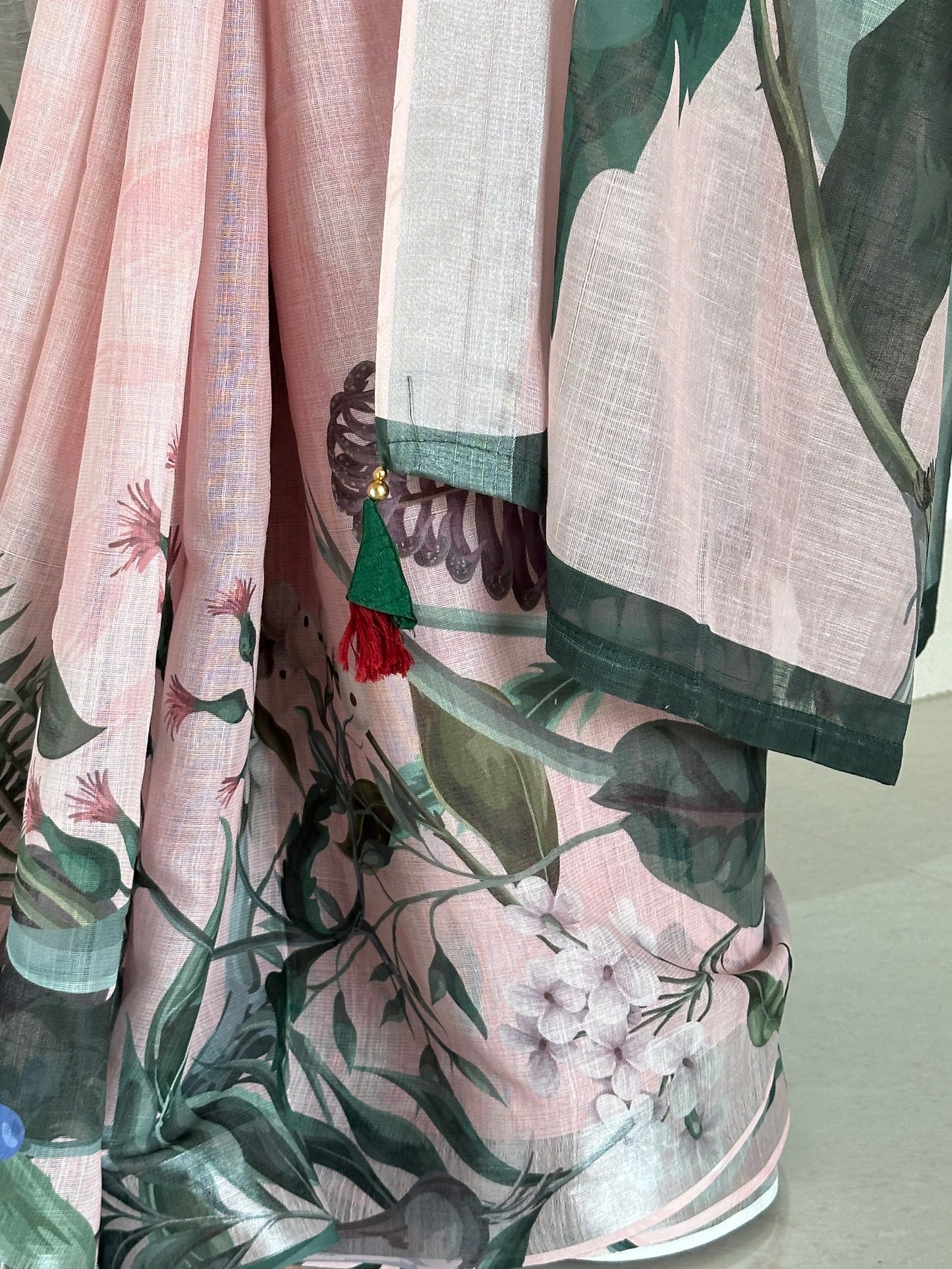 Blush pink saree