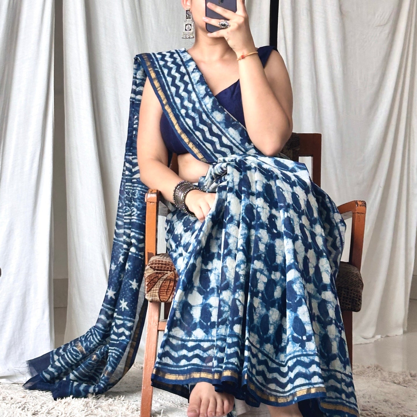 Blue-office-wear-saree