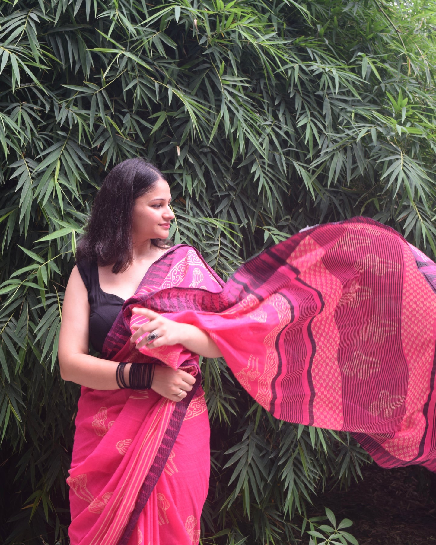 Pink saree for girls
