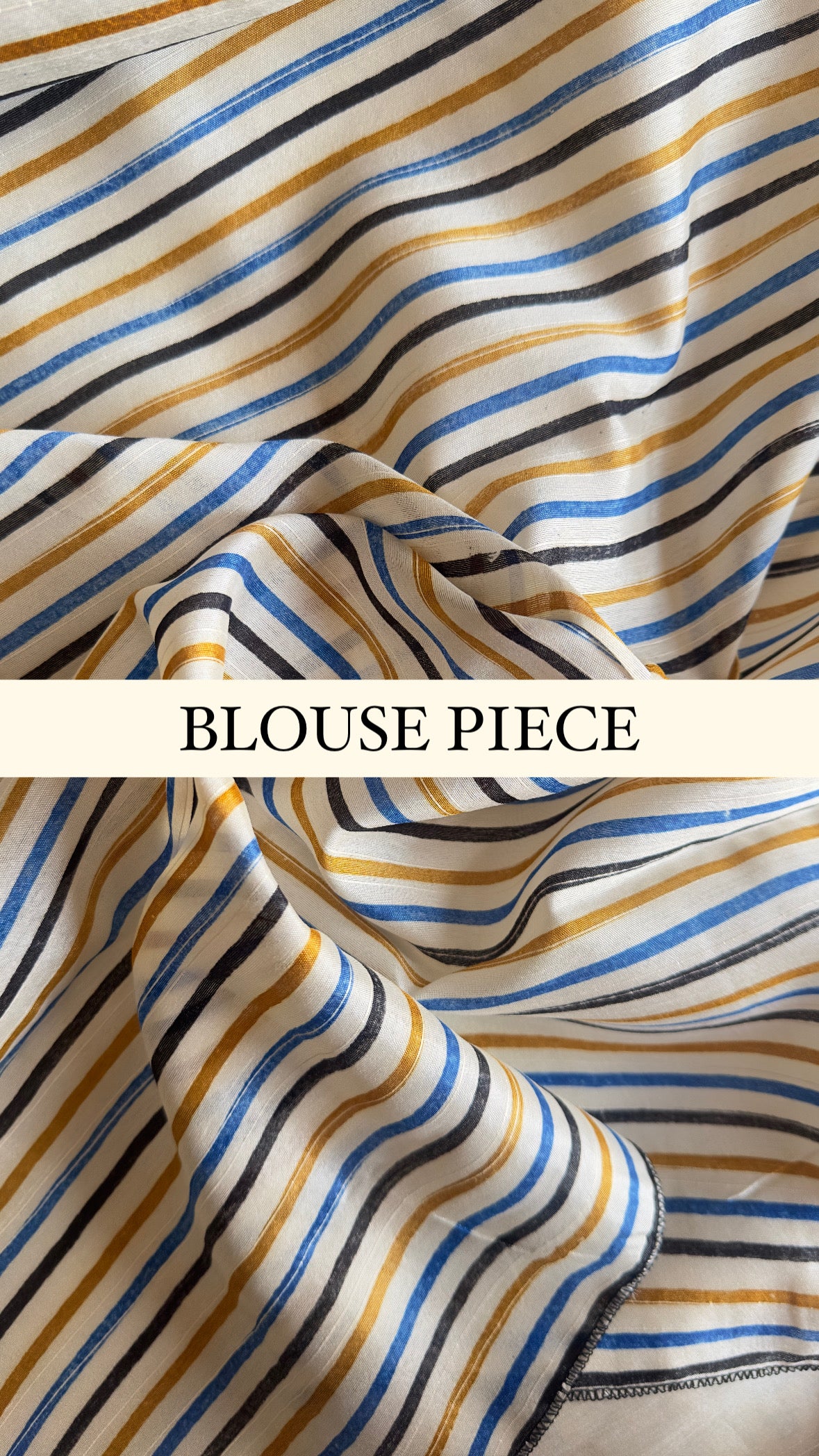 Striped formal blouse designs