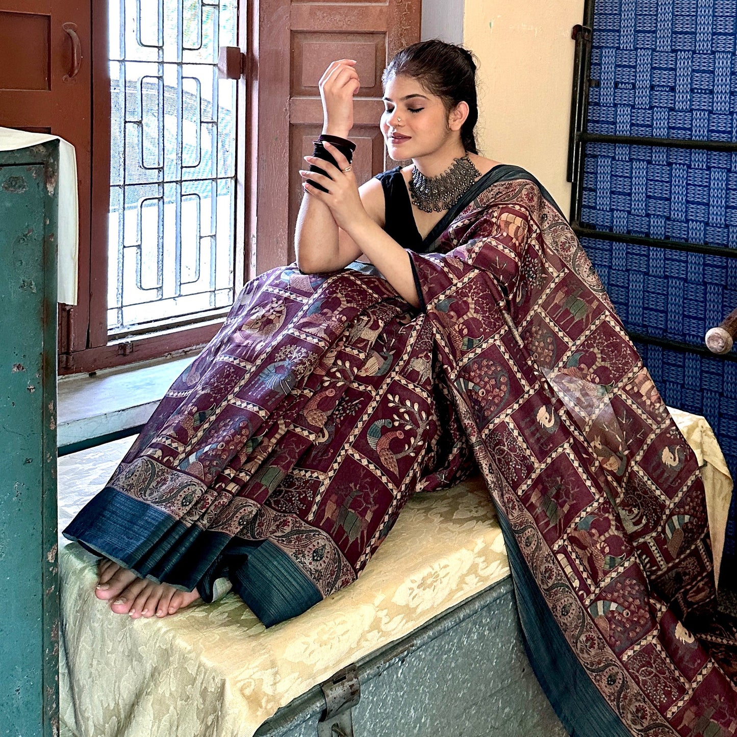 Traditional cotton saree