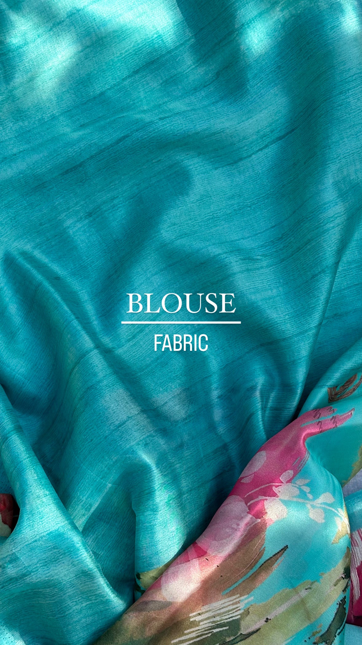 Sky blue floral print silk saree