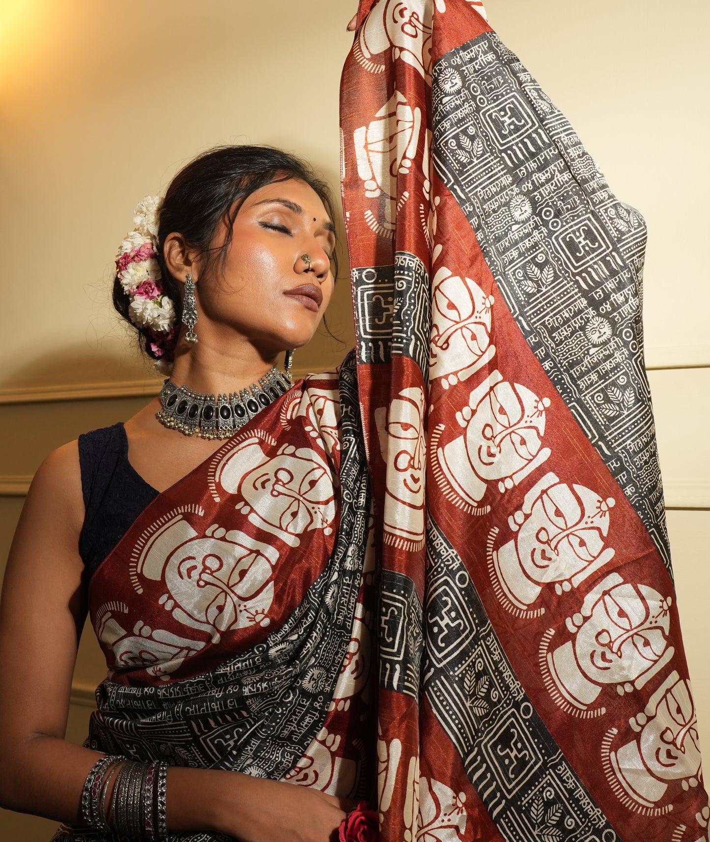 Adivaasi printed saree