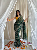 Affordable mehandi saree look