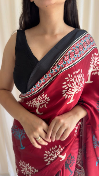 Ajrakh saree under 2000