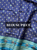 blue Patola print saree