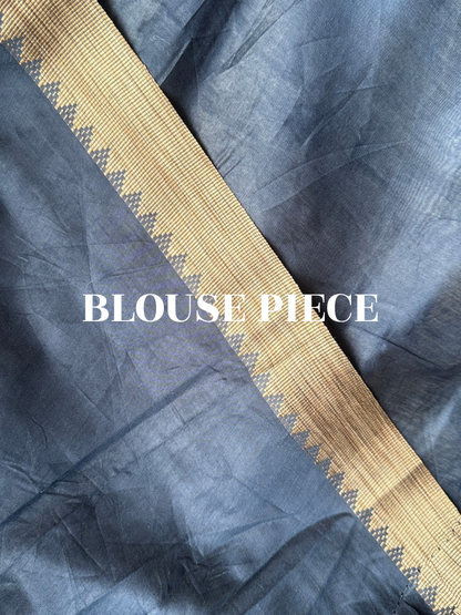 blue batik saree 