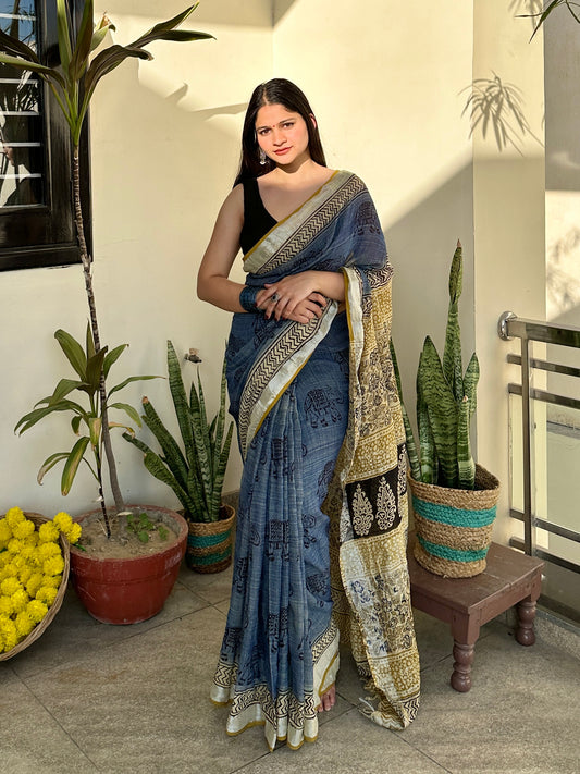 Bagru Bazaar Saree