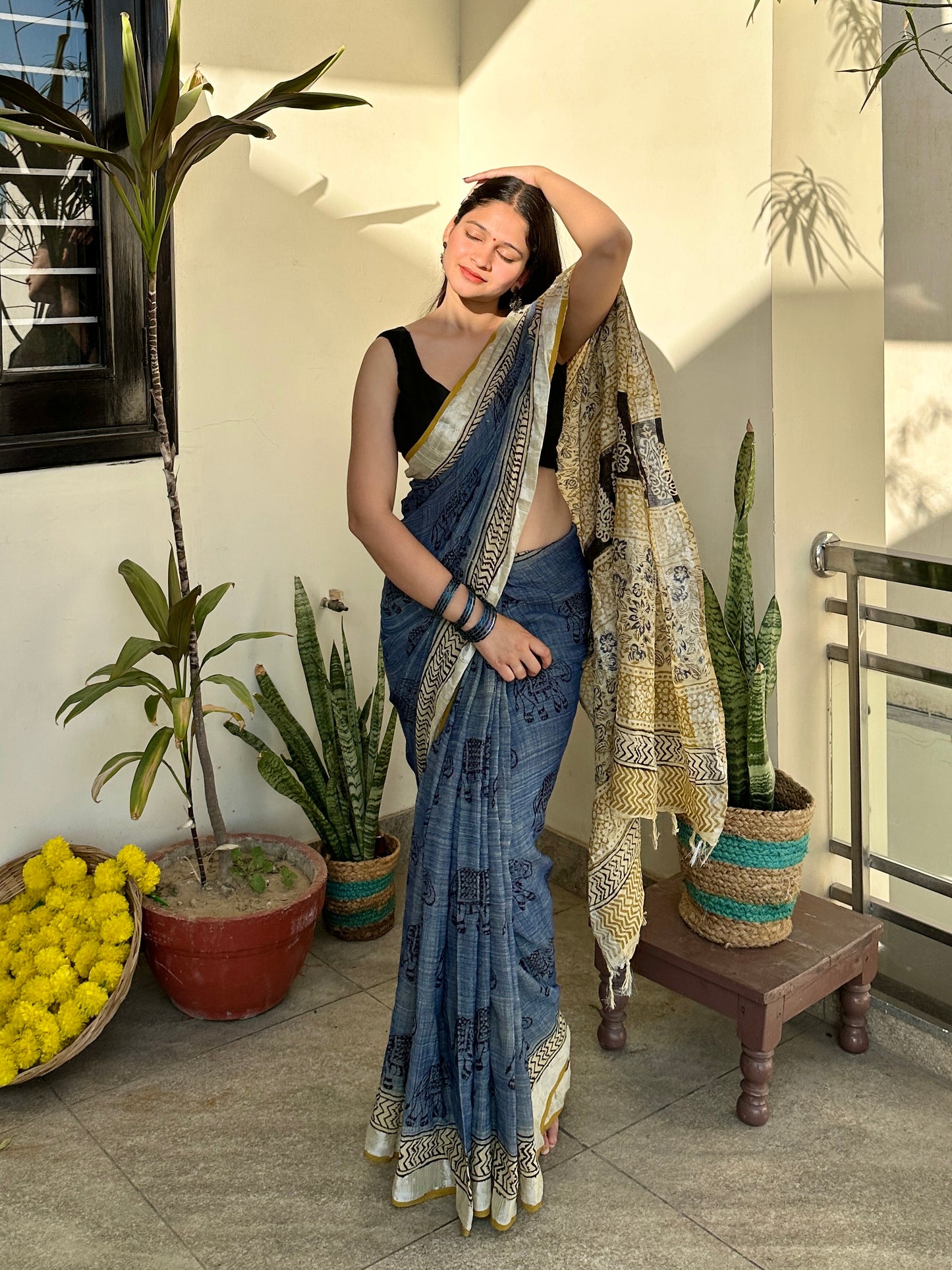 Bagru Bazaar Saree