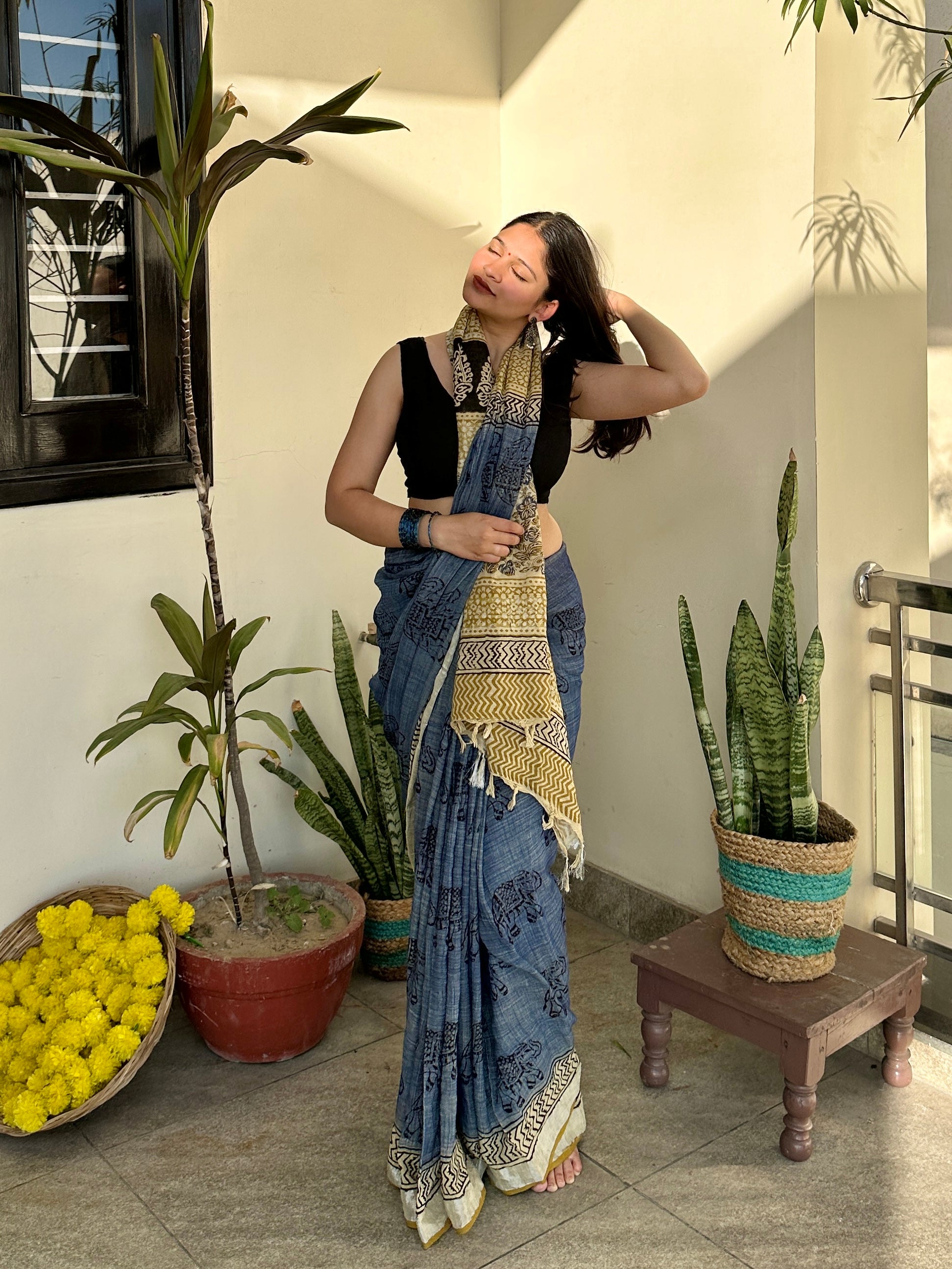 Bagru Bazaar Saree