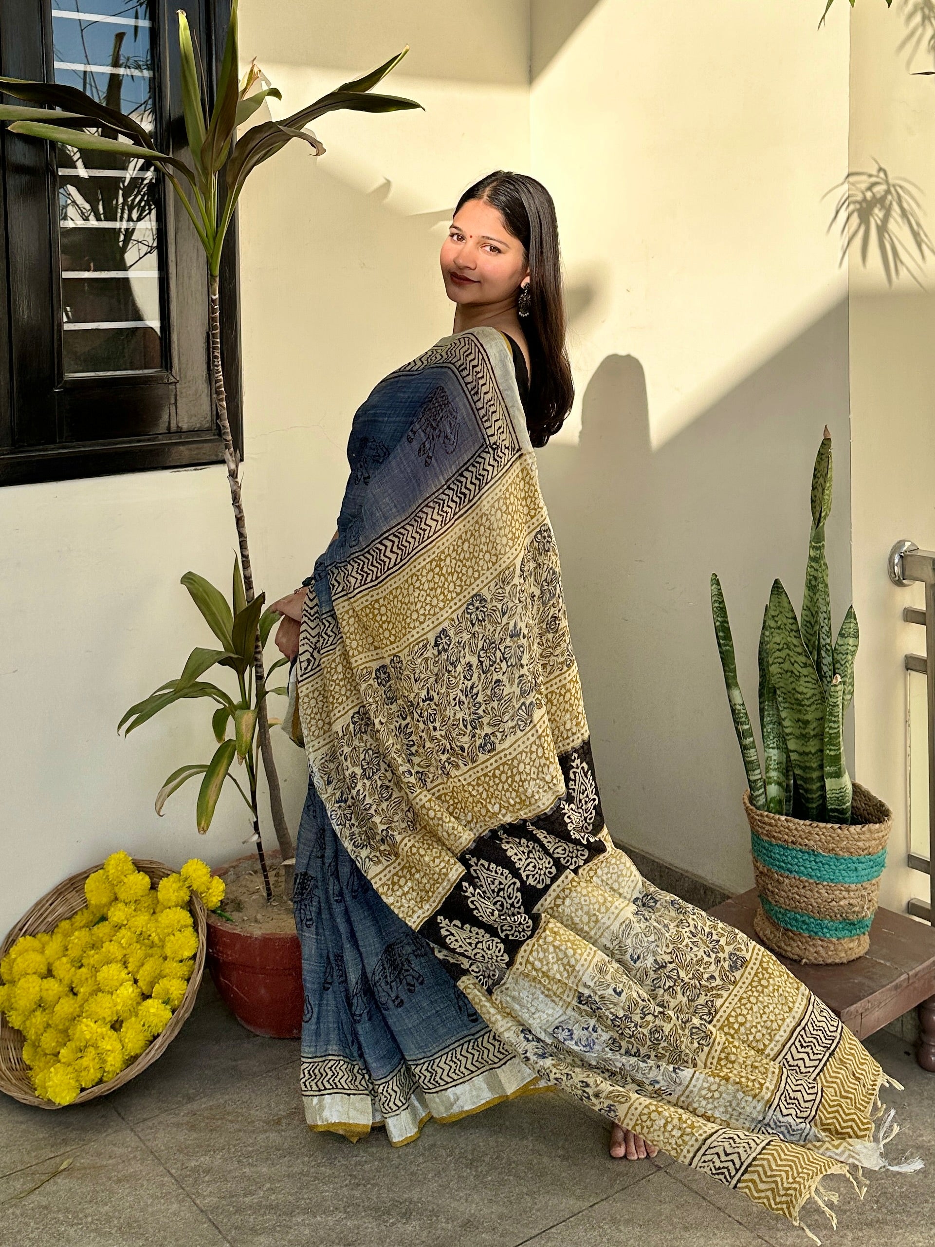 Bagru Bazaar Saree