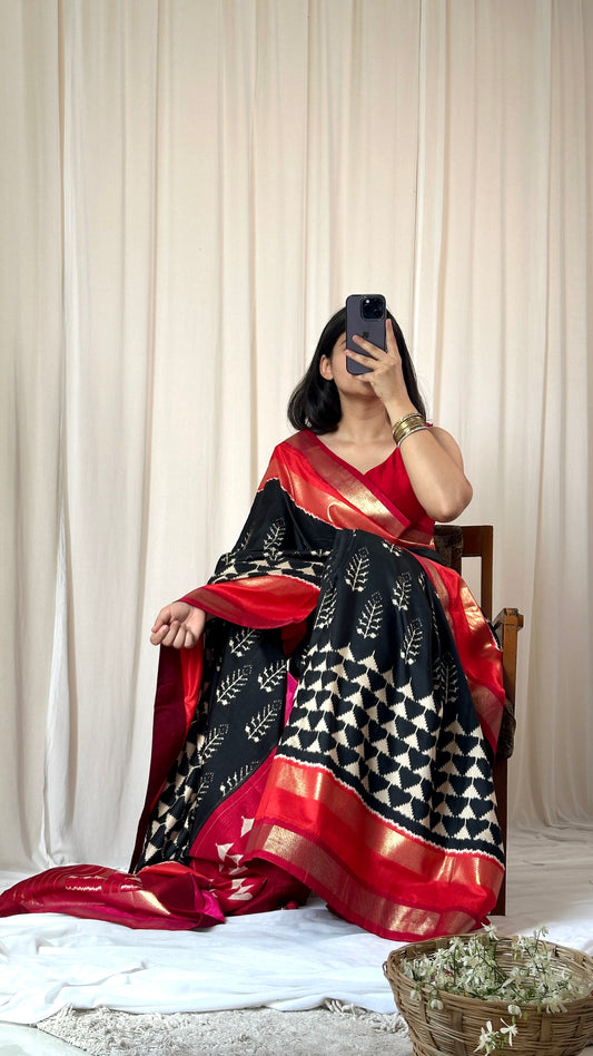 Black-and-red-hot-saree