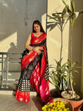Black velvet saree 