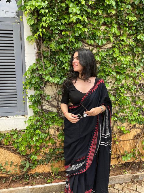 Black formal wear saree