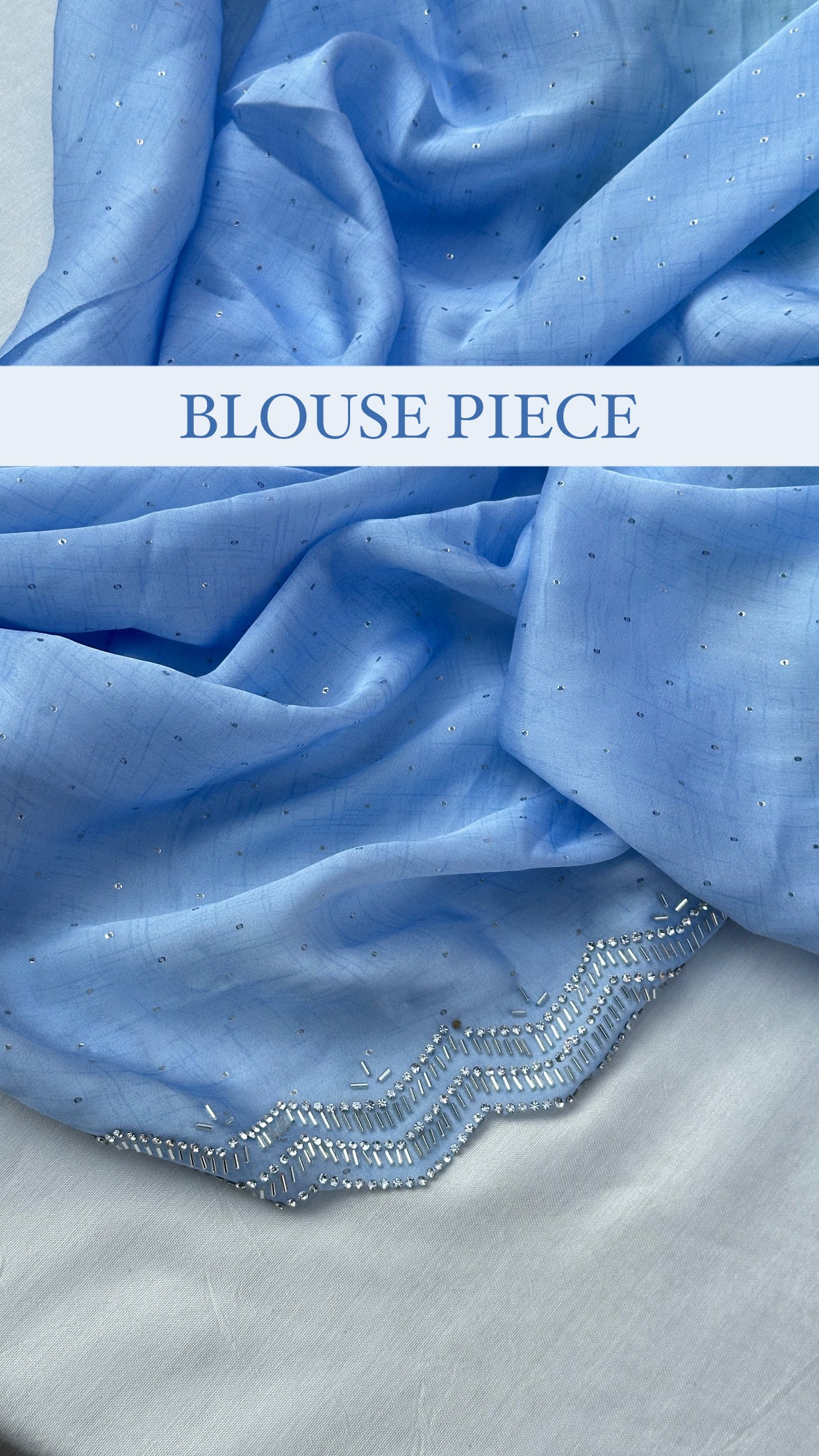 Blue fancy blouse designs 