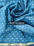 Blue bandhej blouse