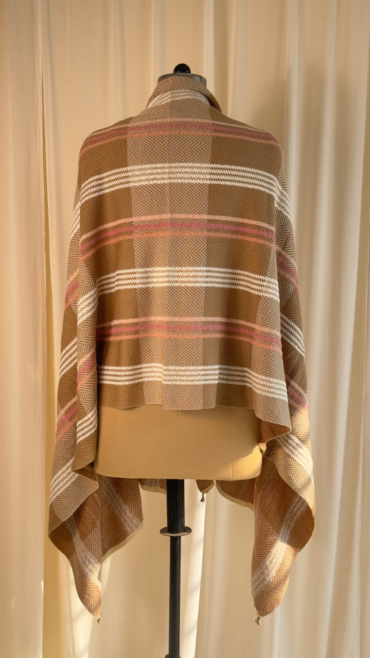 Brown check shawl