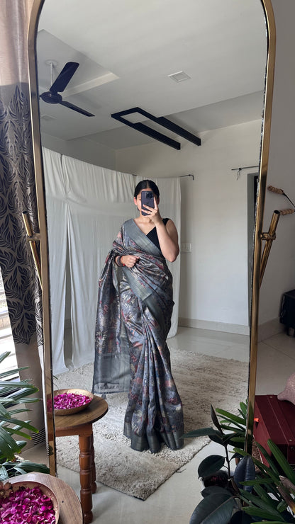 Daily wear grey saree