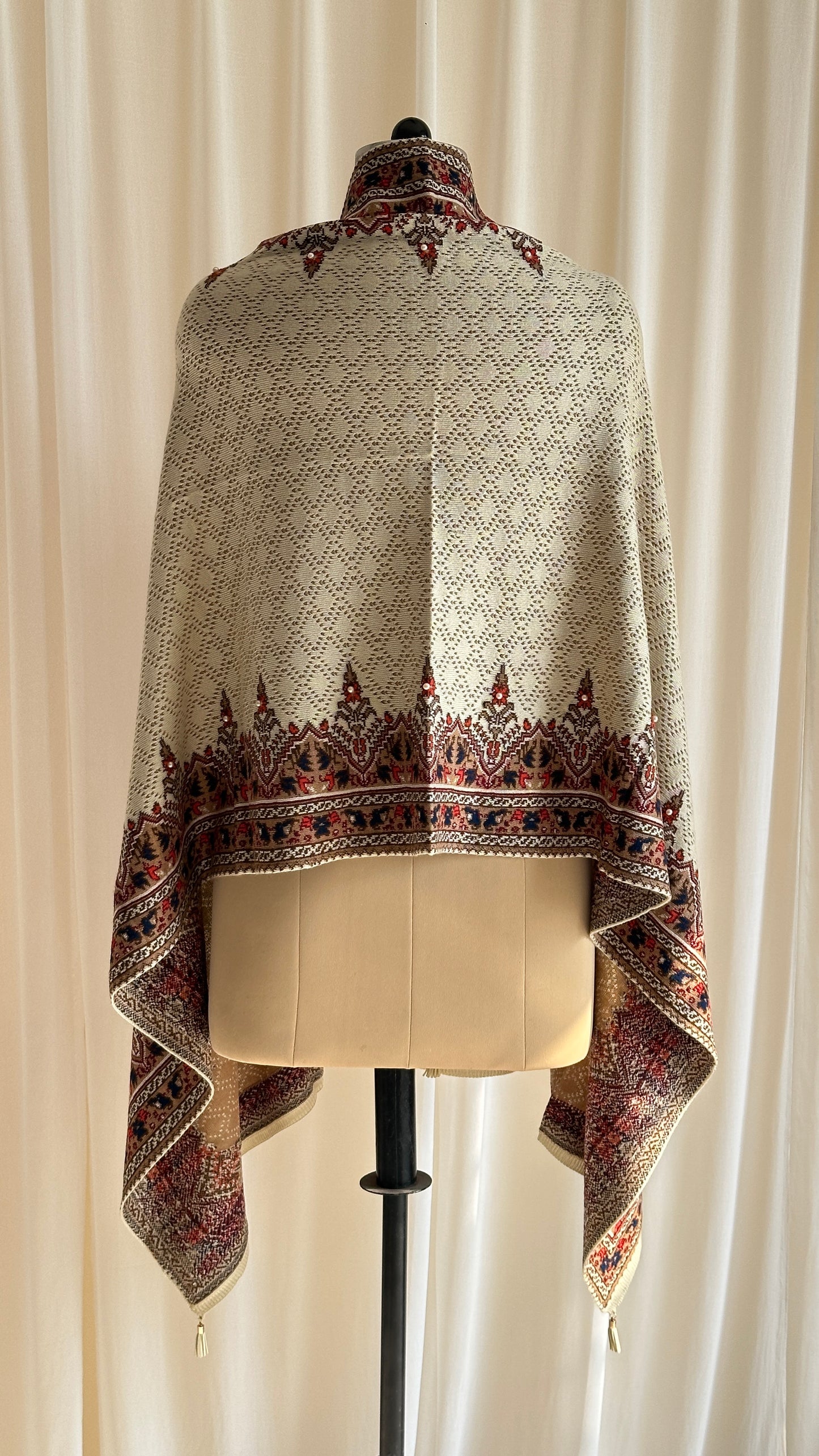 Ethnic print winter shawl 