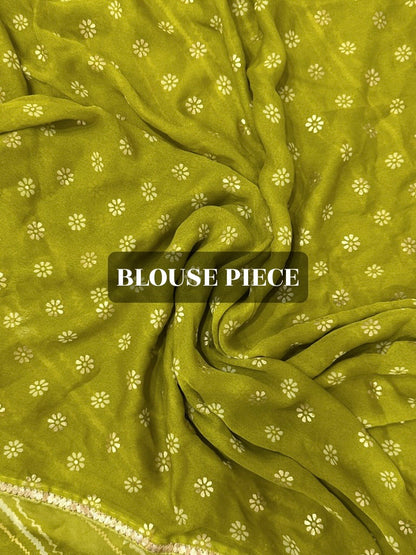 Floral lemon yellow saree 