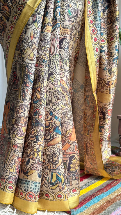 Folk printed saree