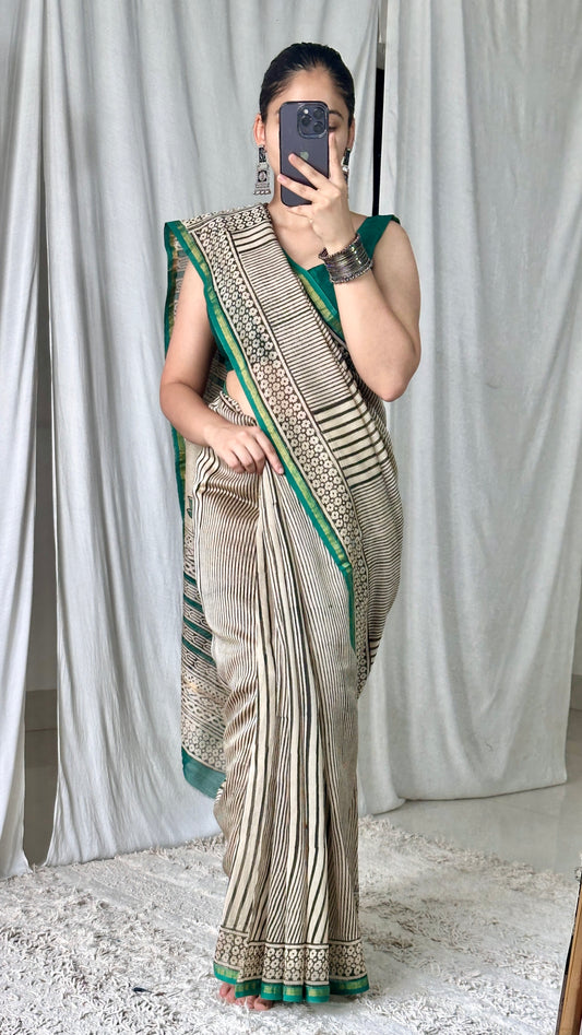 Formal saree look for interview