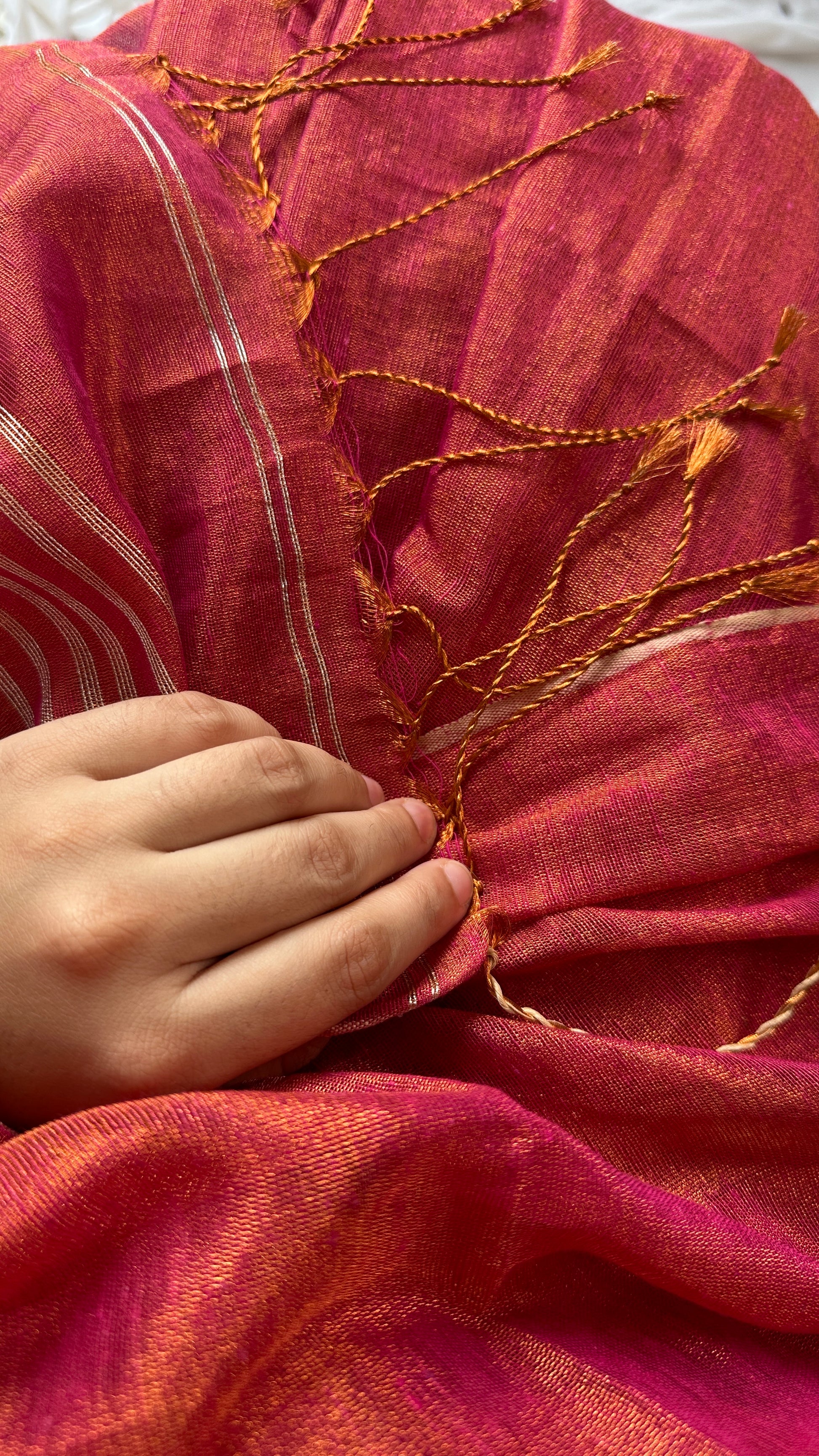 Golden saree for Diwali 