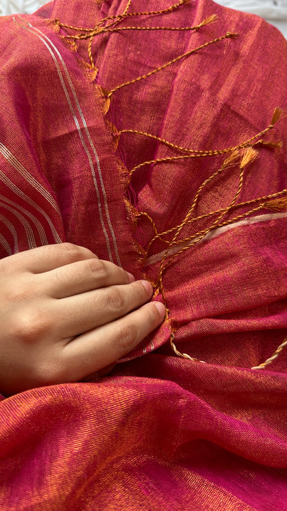 Golden saree for Diwali 