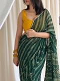 Green & yellow saree for wedding