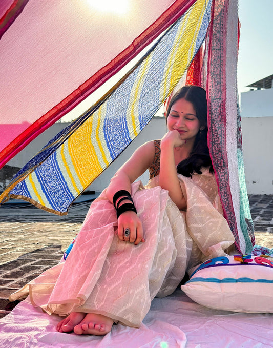 Gulmohar Jamdani Saree