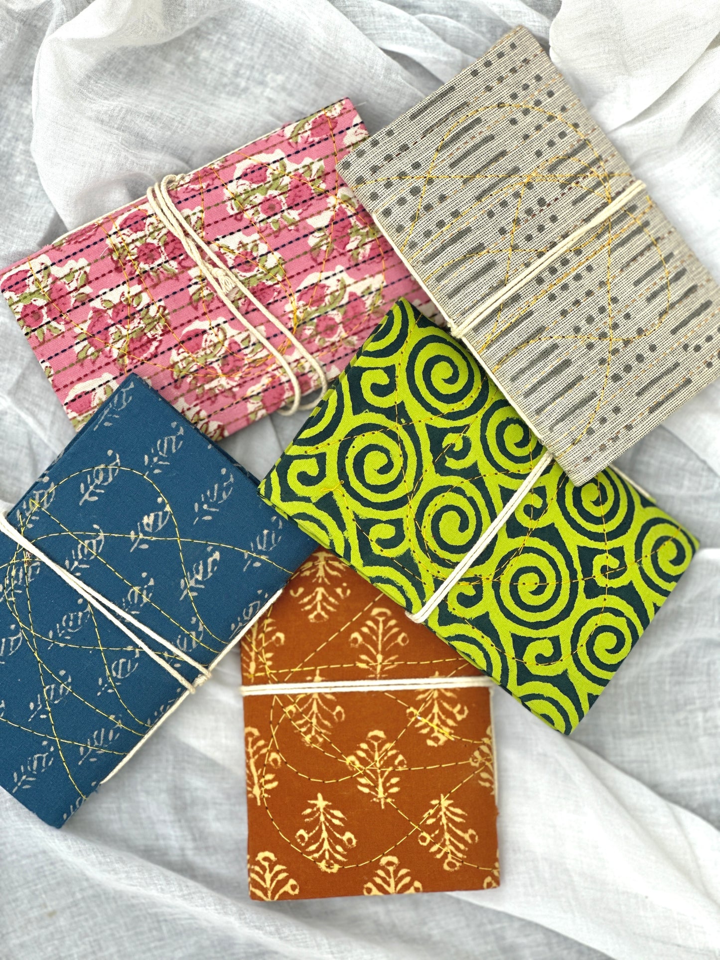 Eco-friendly small fabric diaries