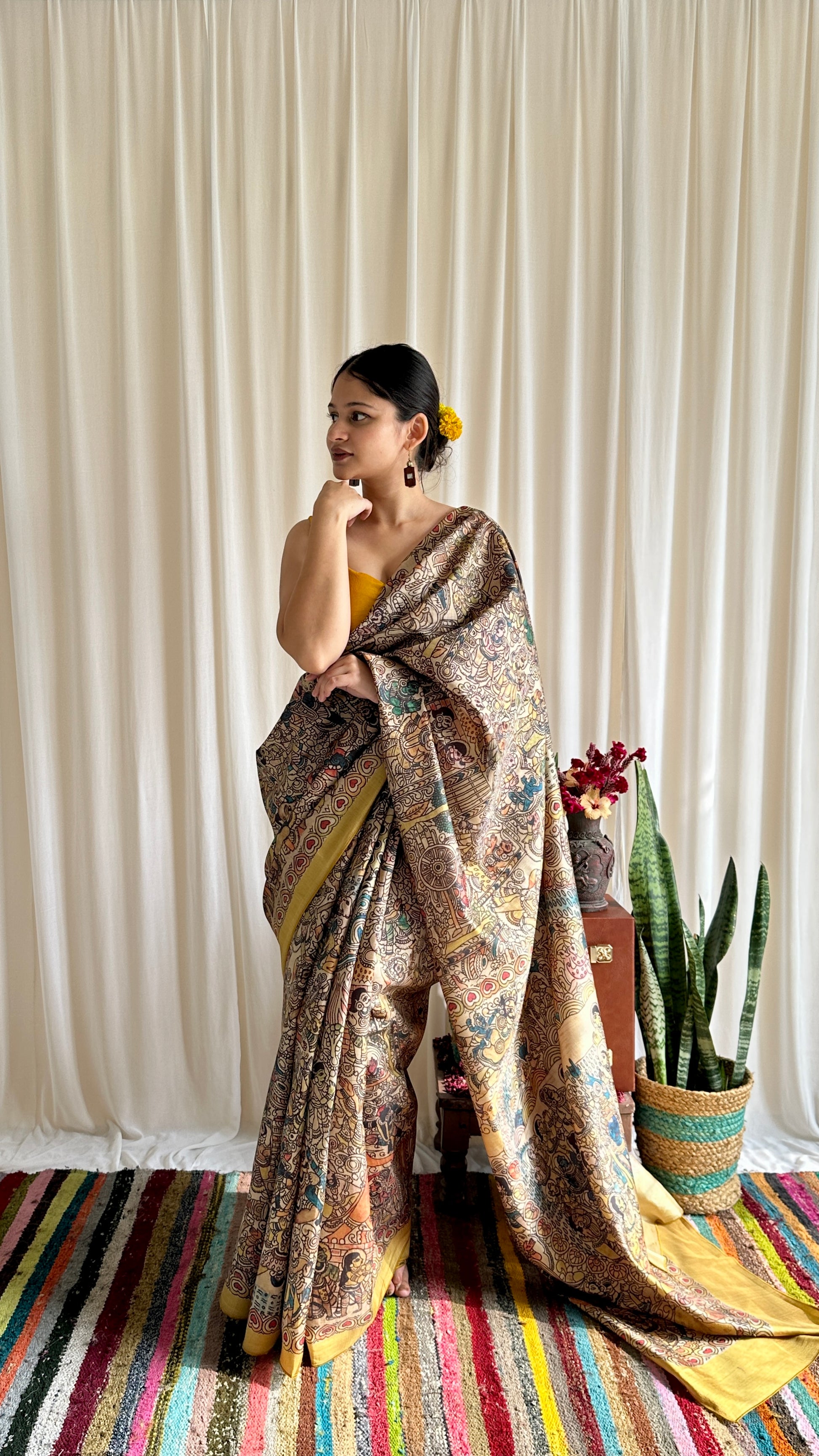 Madhubani silk saree