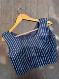 NeeliLeherein Blouse Navy Blue Striped Sleeveless