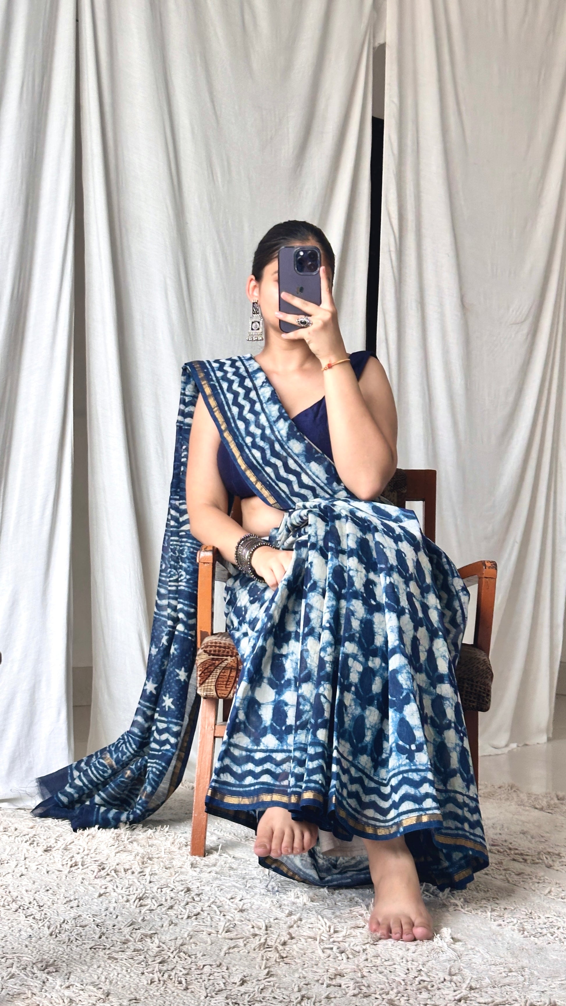 Blue-office-wear-saree