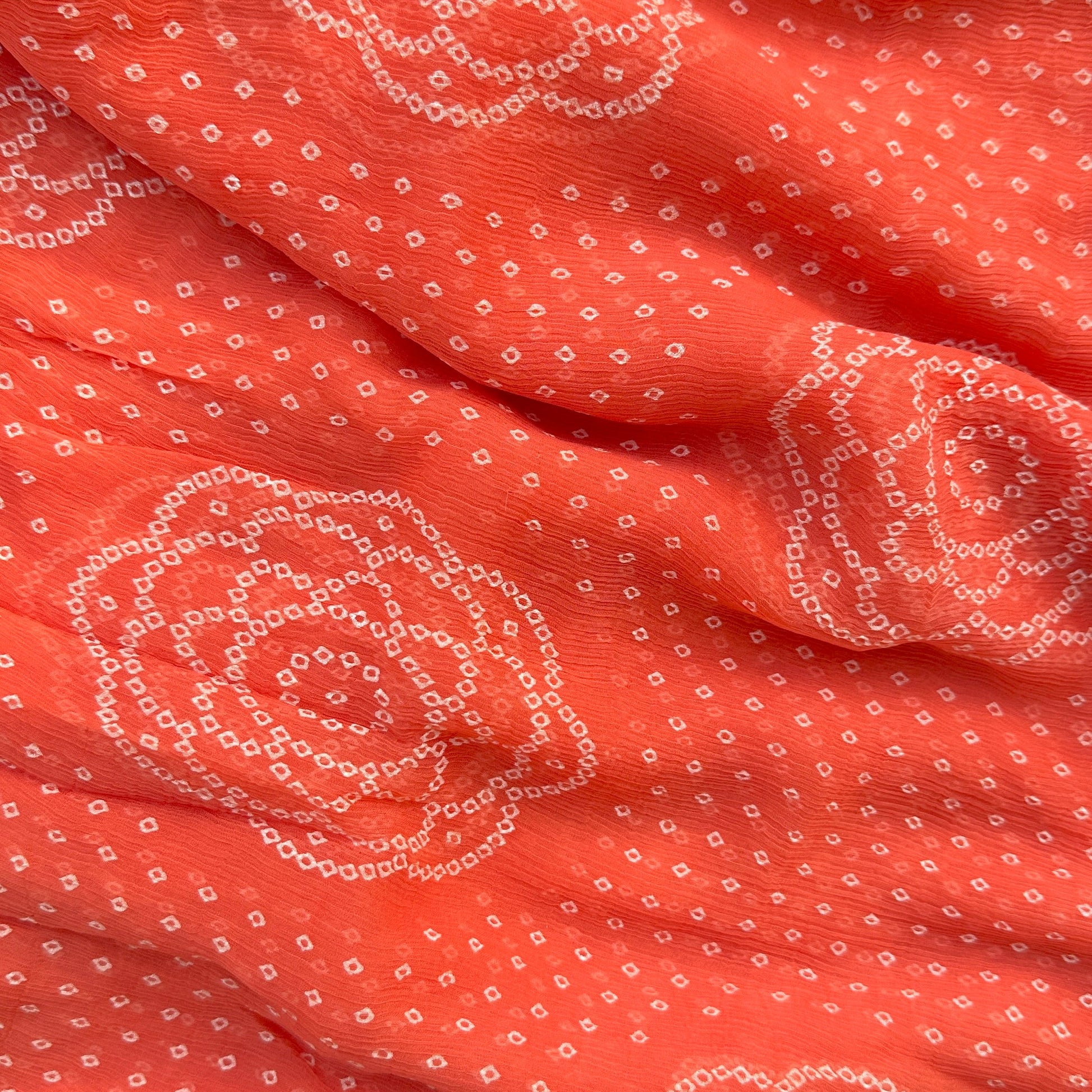 Orange Chiffon saree 