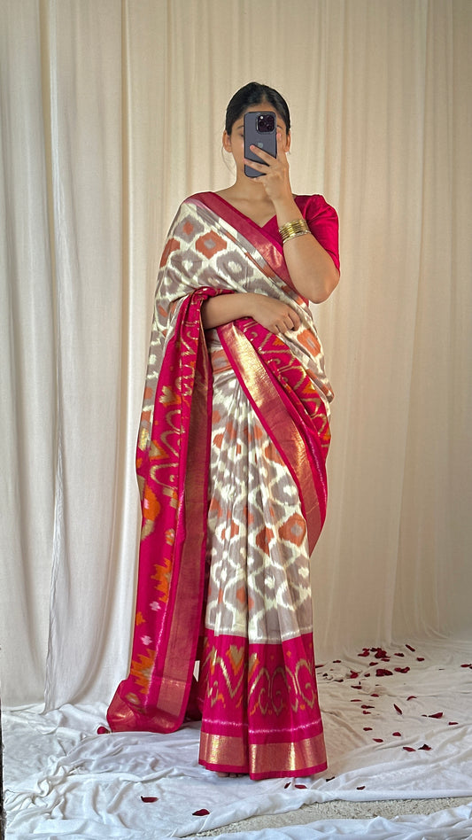 Pink elegant saree for wedding