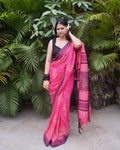 Pretty pink saree for girls