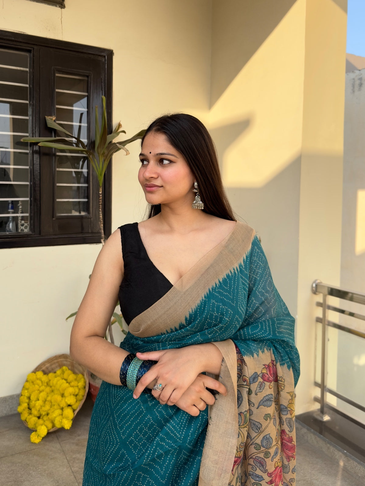 printed-chanderi-kalamkari-saree