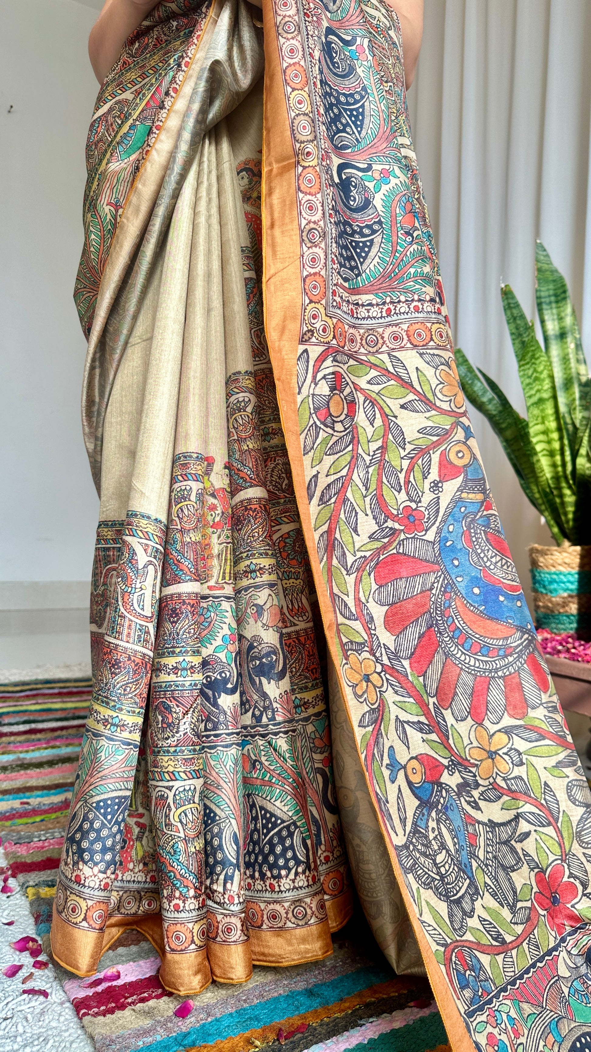 Pure banarasi silk printed saree