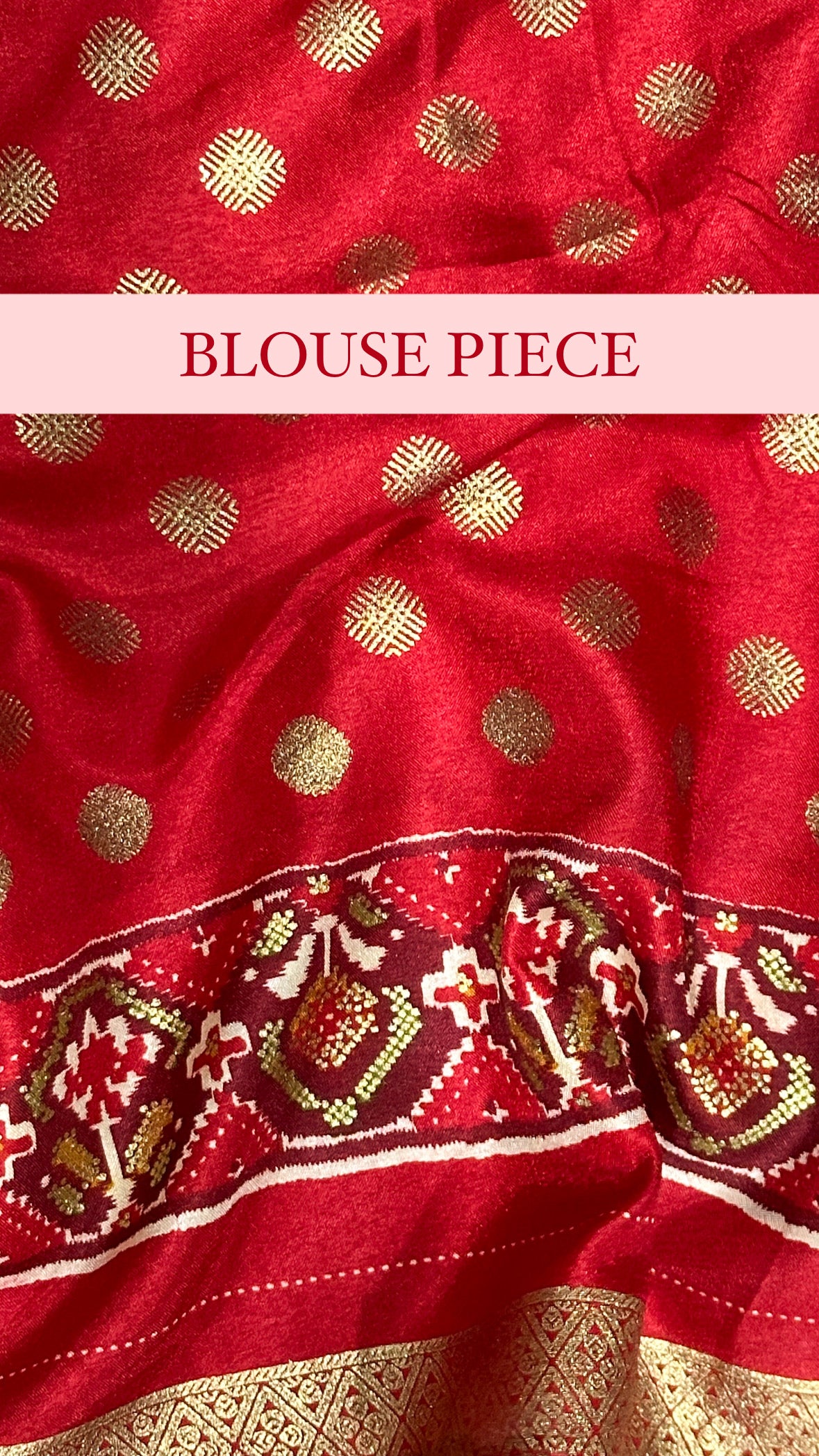 Red patola saree blouse