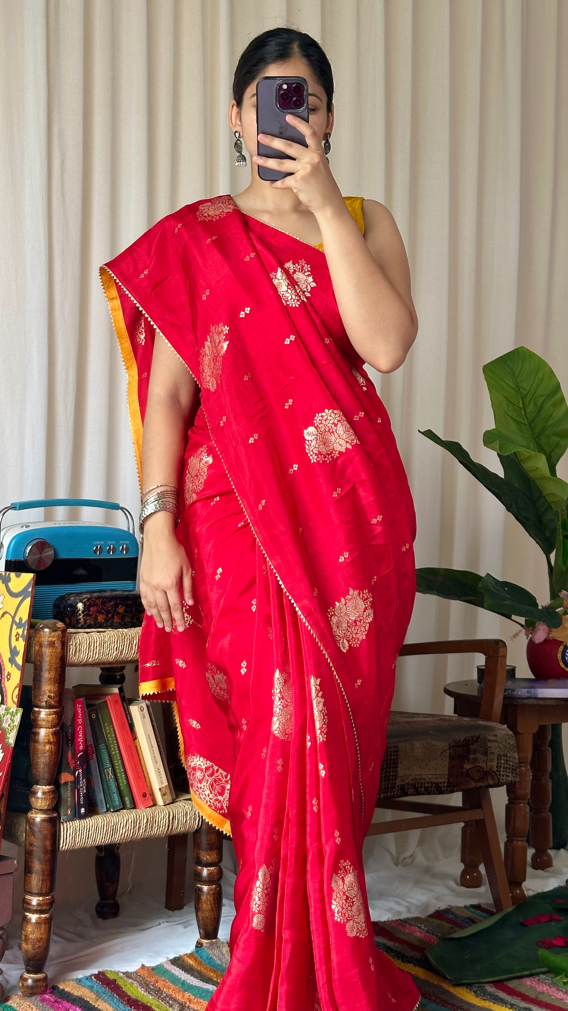 Red bridal wear saree