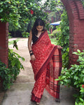 Red saree for Durga pooja