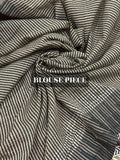 Striped saree black & beige