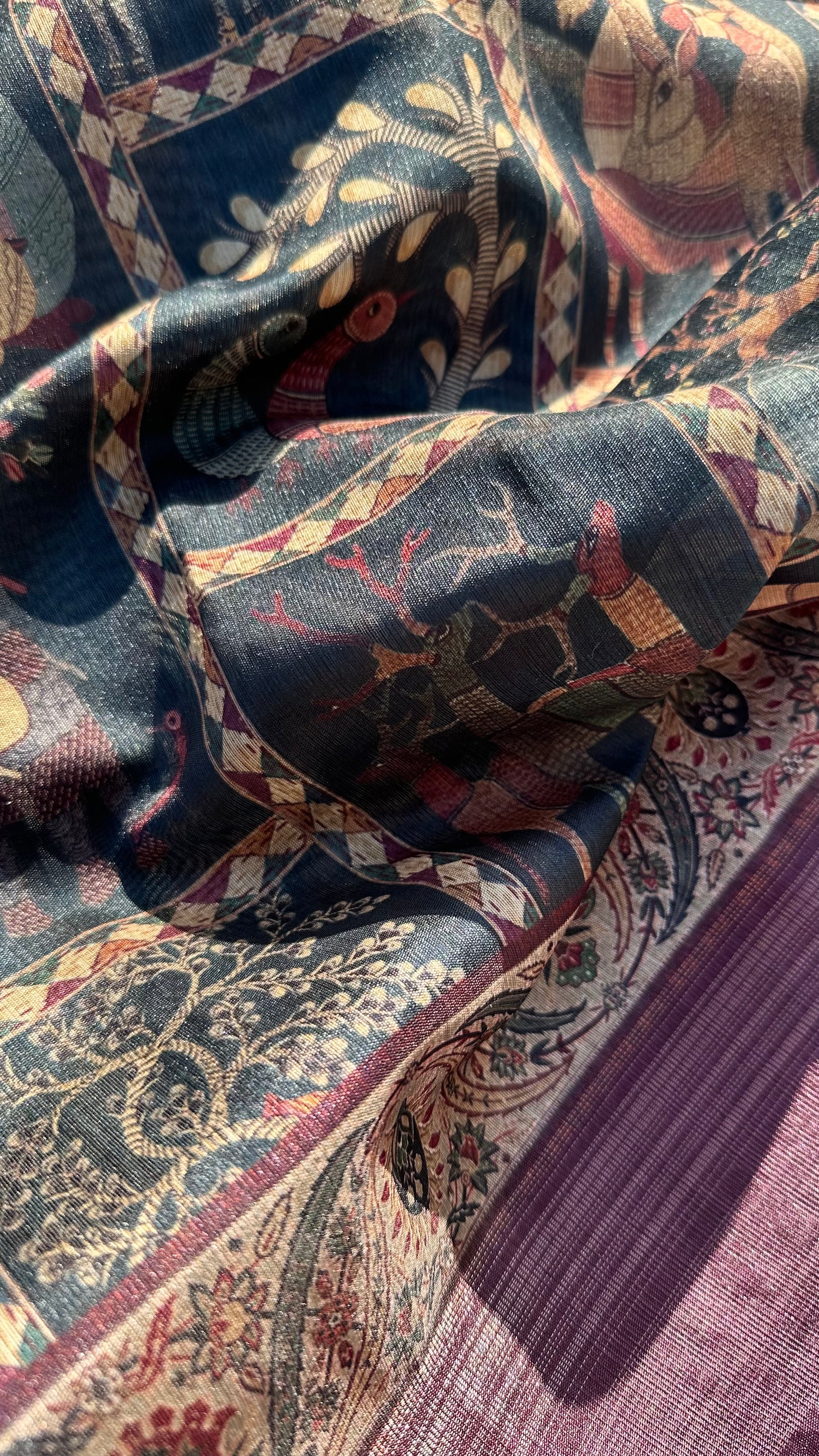 Unique festive look saree