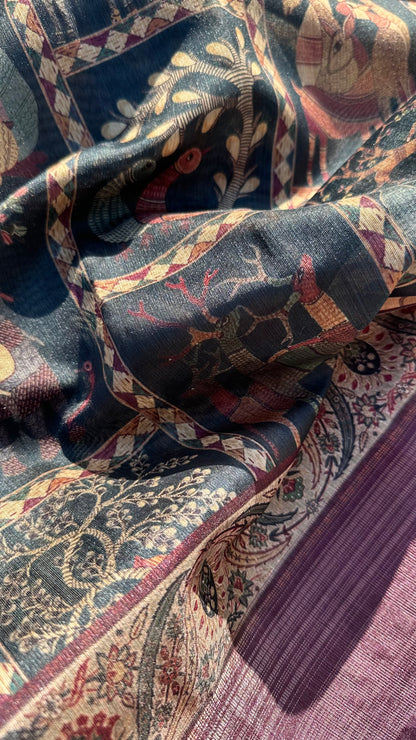 Unique festive look saree
