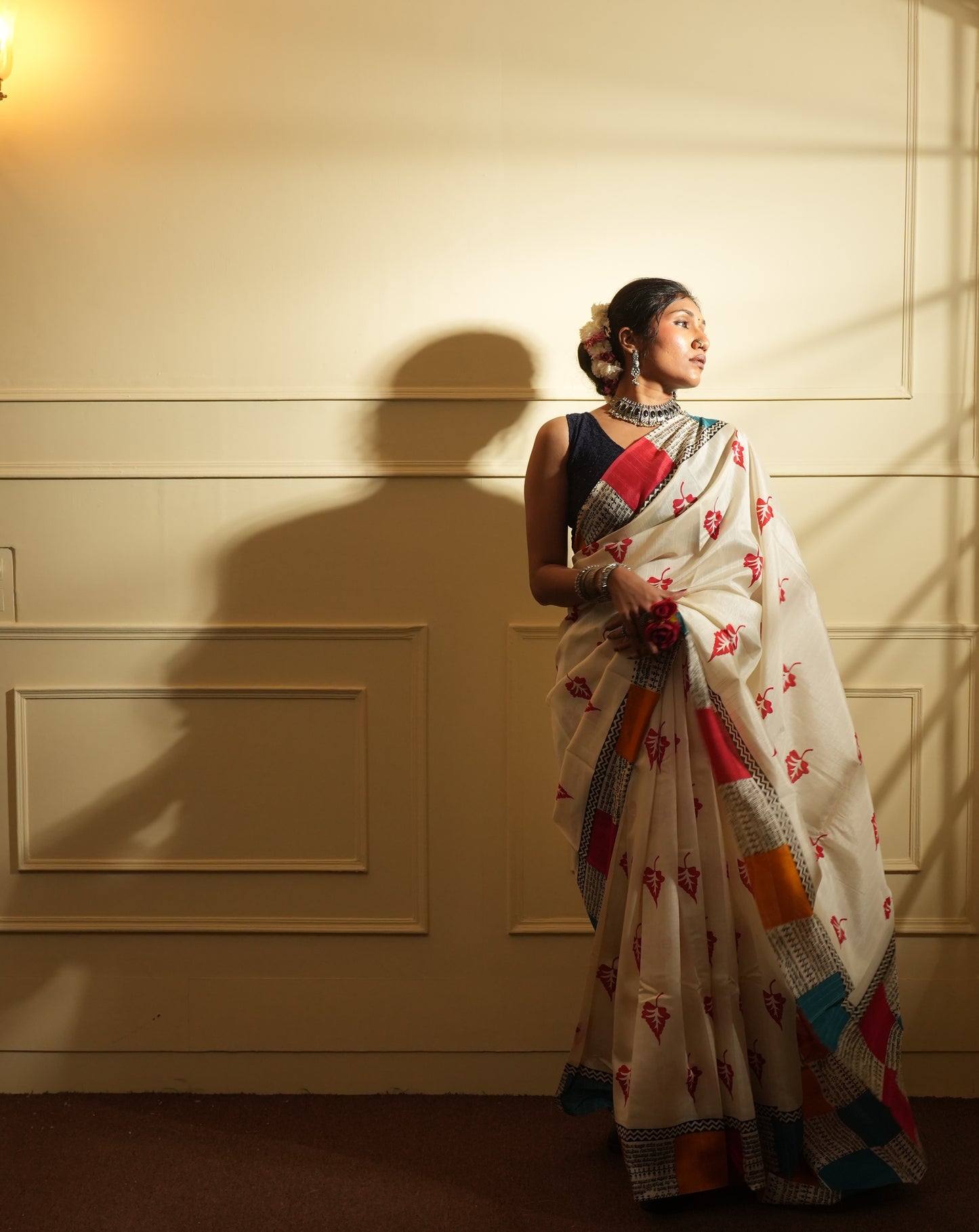 Vintage print saree