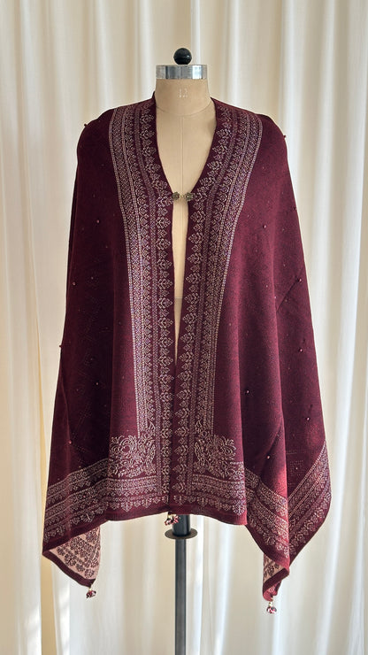 Wine colour shawl